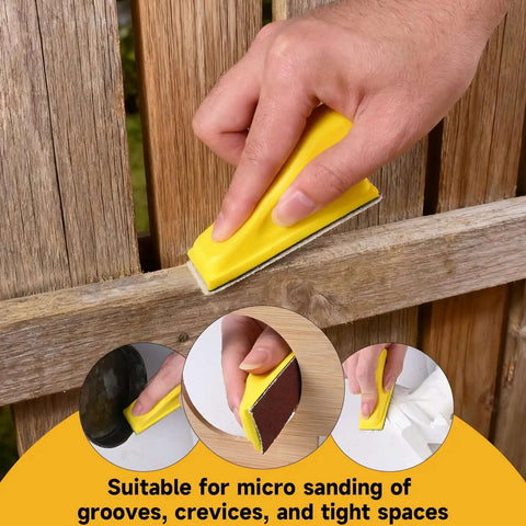 Micro Sander Kit With Detail And Mini Hand Sanding Block 120 Piece Aluminum Oxide Sandpaper Set In 12 Grits For Woodworking Crafts
