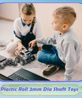 Kids building robot with 64 Piece Toy Wheels And Axles Set For DIY Model Car Building Projects Durable Plastic Car Tires With Axles