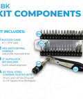 33 Piece Ratcheting Screwdriver Kit With Quick Swap Autolock Holder And Heavy Duty S2 Steel Bits in a rugged case with hex handle and bits.