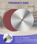 10 Inch Table Saw Calibration Plate And Sanding Disc Set with 5/8 Inch Arbor and 1/8 Inch Thickness