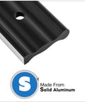 Close-up of 18 Inch Anodized Aluminum Straight Edge Tool with .001 Dead Nuts Accuracy, showing solid aluminum material and detail.