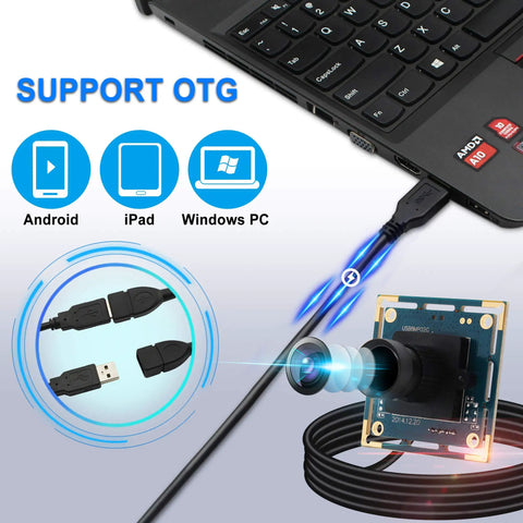 Ultra HD 8MP USB Camera Module With 3264x2448 Fixed Focus Lens Industrial Grade PC Webcam for Windows Mac Linux Android.