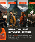 Image of Long Lasting Insect Repellent For Outdoor Clothes And Gear With Zero Point Five Percent Permethrin, 24 oz bottle with adventurers.