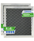 Charcoal Microwave Filter Replacement 2-Pack For Over The Range Vent Fans, lattice design, fits 8206230A, 5.35 x 5.03 inches