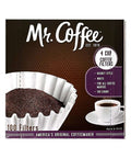 Four Cup Coffee Filters, 100 Count For JR-4 Coffee Maker, Fits 4 Cup Machines, Made In USA Box shown on product packaging.