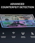 High Speed Money Counter With Multi Currency Value Count And Counterfeit Bill Detector showcasing advanced detection features.