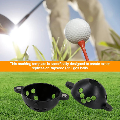Magnetic Golf Ball Marking Template For Rapsodo RPT MLM2PRO Launch Monitor Black Pro Grade Precision on grass