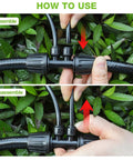 10 Pack Reducing Tee Connectors For Drip Irrigation Five Sixteenths To One Quarter Inch Splitter Tee Push To Connect Fittings assembly
