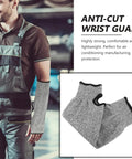 Built Like A Tank Cut Resistant Arm Sleeve Featuring Tough Hppe Knit And Stretch Fit Design For Mechanics Yard Workers And Handy Crews Craving Nuts And Bolts Level Forearm Armor worn by worker in workshop.