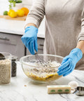 Blue Disposable Vinyl Gloves 100 Count Powder Free And Latex Free Comfy Flexible Fit For Cooking Food Prep Non Sterile