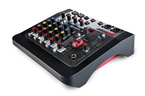 Six Channel Compact Live Mixer With Guitar DI High Impedance Inputs And GS Pre Preamps Durable Metal Chassis Built In FX And USB Interface