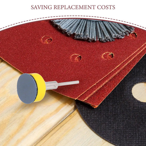 100 Pcs Sanding Disc Kit For Rotary Tool Grit Range 100 180 240 1500 3000 With Round Discs And Mini Discs For Drill Polishing And Multimaterial Finishing For DIYers And Pros, sanding discs on wood