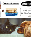 Heavy Duty Automatic Dog Feeder For Large Dogs With 3 Gallon Food Dispenser, Bpa Free Plastic Pet Meal Hub, No Fuss Setup When Youre Taking A Trip Or Heading To Work - showing the food portion and pet bowl.