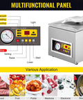 Heavy Duty Automatic Chamber Vacuum Sealer For Food Packaging And Sous Vide Cooking With Digital Display, multifunctional control panel.