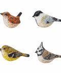 Set Of Four Metal Bird Cabinet Knobs With Colorful 3D Design Decorative Pull Handles For Doors Cabinets And Drawers Vintage Pewter Finish