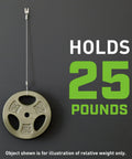 Heavy Duty 25 LB Drywall Picture Hangers With Spot Markers No Studs Required Hardened Steel Hooks To Nail It On Any Wall For Sweet Mirror Hanging Or Boss Level Art Projects 4 Pack showing 25-pound weight illustration.