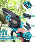 Mini Cordless Chainsaw Portable Electric Handheld Pruning Saw For Tree Branches Yard And Garden Tasks Lightweight Easy Start No Mess