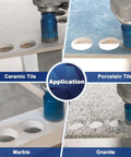 4 1/2 inch vacuum-brazed diamond core drill bit, blue, with 5/8-11 thread for porcelain, ceramic, marble, granite
