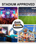 Stadium Ready Clear Bag With Adjustable Strap For Concerts Festivals And Game Day See Through PVC Purses showcased in various event settings.