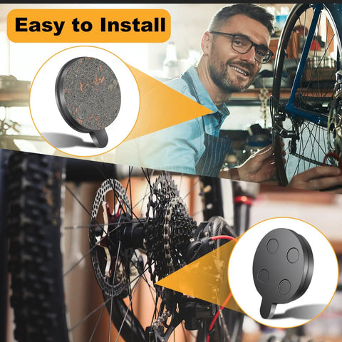 Four Pack Semi Metal Disc Brake Pads For 10 Inch Electric Scooters Replacement Brakes With Strong Grip shown with installation diagram