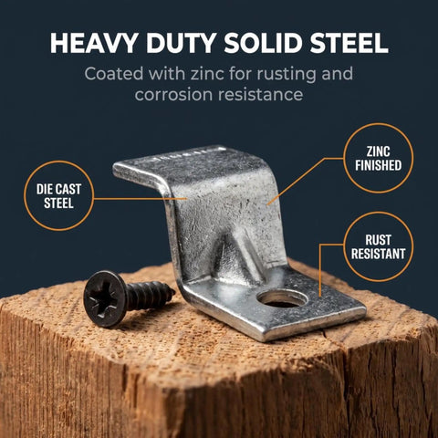 No Sweat Assembly Z Bracket Tabletop Fastener Kit With Black Screws Delivers Hella Strong Grip Secures Table Tops To Rails Manages Humidity Shifts Heavy Duty Steel 20 Pack Bundle