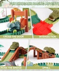 Dinosaur Track Toy Set With Light And Sound Race Track For Kids Ages 3 4 5 6 7 Boys And Girls showing fun racing adventure path