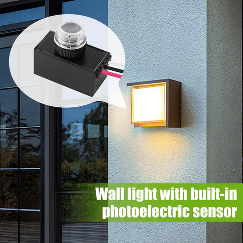 Wall light with Outdoor Light Sensor Photocell Auto On Off 120 to 277 Volt Dusk to Dawn Switch for Exterior Lighting