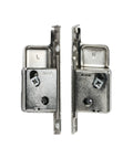Heavy Duty Nickel Plated Steel Drawer Slide Brackets Clip On Front Fixing With Included Screws, close-up view of left and right brackets.