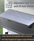Adjustable solar panel on top of Solar Powered House Numbers Address Plaque With Adjustable Solar Panel And Three Color Lighting