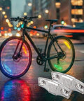 Rechargeable 9 Color LED Bicycle Spoke Lights With 21 Modes And Motion Sensor Auto On Off Waterproof Night Riding Gear