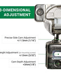 Soft Close Cabinet Hinges With 1-1/4 Inch Overlay For Face Frame Cabinets, Wrap Around Mount, 108 Degree Angle, adjustment view