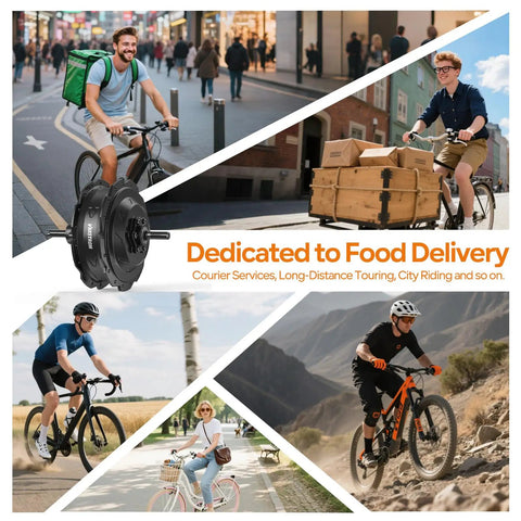 48V 500W 750W Ebike Conversion Kit With Rear Hub Motor For 20 In 26 In 27.5 In And 700C Wheels Disc And V Brake Compatible Includes Display And Optional Battery Geared Brushless Motor For Cassette