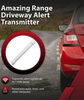 Dual-4K Plus 1-Mile Wireless Directional Driveway Alarm System With Customizable Output Relay And 12VDC Options Flexible Pulse Durations From 1 Second To 5 Minutes Easy Setup For Smart Home Alerts transmitter for driveway vehicle monitoring