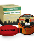 Arborist Throw Line Kit With 15oz Throw Weight And 166ft Braided Polyester Rope displayed with packaging.