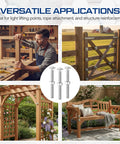 Three Eighths Inch By Three And A Half Inch Carriage Bolt Kit With Beefy Heavy Duty Build Includes 30 Carriage Bolts 30 Flat Washers And 30 Hex Nuts For Exterior Decks Gazebos Pergolas And Other Tough Outdoor Projects, galvanized bolts for wood gate and pergola