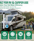 Beefed-Up RV Water Heater Elements Kit For Suburban SW Series Electric Water Heaters with camper setting in background.