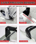5-step guide using Sheet Metal Bending Pliers Set, 3-Piece Straight 45 Degree 90 Degree Hand Seamer in action for precision bending.