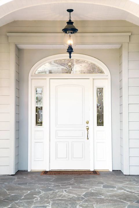 Wood Look Door Paint Kit For Front And Interior Doors In English Oak, Quick Dry, Three Step Application on white front door