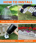 Steps for installing No Dig Garden Edging Border Set 13 Ft Landscape Edging Pearl White 9.3 Inch Tall 14 Piece with Stakes