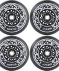 Aggressive Outdoor Inline Skate Wheels 90A 68mm 4 Pack Black Designed For Slalom Freestyle Skating And Beast Mode Speed