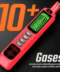 Portable Multi Gas Detector With Quick Response Sensor And Sound And Light Alarm Sniffs Out Methane Propane Natural Gas And Other Flammable Gases Includes Two Batteries Red Ideal For Home And Small Shop Safety