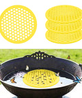 4 Pack Bee Watering Station For Garden 7.87 Inch Pollinator Watering with yellow EVA foam platform in birdbath, butterflies and bees