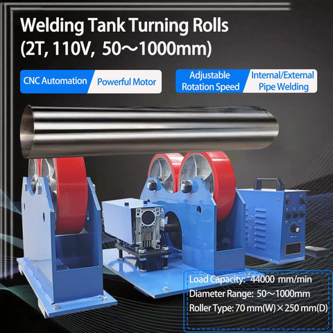Heavy Hitter Welding Turntable With Tough Linkage Rollers And 110V Motor Rock Solid Build Handles Pipes And Tanks Up To 39 Inches Foot Pedal Control Built For Shop Floor Success 4400Lb Capacity