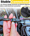 Hand holding connector from 352 Piece Waterproof Car Electrical Connector Kit With 1 Pin 2 Pin 3 Pin 4 Pin Male And Female Terminals