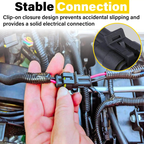 Hand holding connector from 352 Piece Waterproof Car Electrical Connector Kit With 1 Pin 2 Pin 3 Pin 4 Pin Male And Female Terminals
