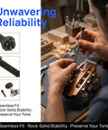 Person installing Black M2.5x18.5mm Tuner Peg Screws And Washers For Classical Guitar Machine Heads with tools on guitar.