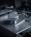 Heavy Duty Mini Lathe Handwheel Made From Durable Aluminum Alloy Featuring Precise Knob Grip And Anti Slip Design For Super Smooth Milling Machine Controls With Compact 0.27 Inch Inner Bore Size on lathe bed