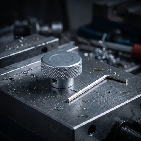 Heavy Duty Mini Lathe Handwheel Made From Durable Aluminum Alloy Featuring Precise Knob Grip And Anti Slip Design For Super Smooth Milling Machine Controls With Compact 0.27 Inch Inner Bore Size on lathe bed