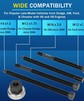 Threaded rods and nut bearing from 5Pcs Harmonic Balancer Installer Tool Set With Long Reach Crank Pulley Damper Puller Kit Pro Grade