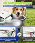 Top Shelf Automatic Animal Water Bowl With Stainless Steel Body, Dual Float Valve And 71 Inch Hose For Farm No Sweat Setup, Self Fill Kit for smooth water flow design.